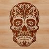 Spooky Skull Design Template A detailed illustration of a skull used as a design template for tattoos or other decorative purposes.