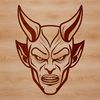 Dark Lord Iconography Illustrative representation of the devil in a Halloween theme, suitable for vector graphics projects.