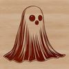 Spooky Season Svg A ghostly figure stands in front of a spooky background, surrounded by jack-o-lanterns and cobwebs.