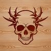 Beautiful Skull Clip Art Design A decorative Gothic-style skull illustration suitable for various graphic design projects.