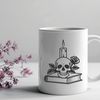 Ornate Gothic Vector Art An ornate vector graphic representation of a skull in a Gothic architecture style.
