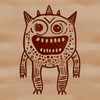 A cartoon monster with rounded features and bright colors, suitable for various creative projects.