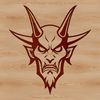 A digital illustration of the devil, suitable for vector graphics design.