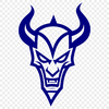 A devilish character with horns and wings, suitable for Halloween decorations or designs.