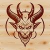 Dark Lord Illustration in Modern Style A digital representation of the devil in a modern design style.