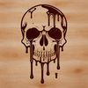 Gothic SVG Artwork A stylized skull design with dripping effect in a vector format.