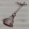 Halloween Witch Broom Illustration A witch's broom stick illustration in vector format, perfect for cutting machine designs.