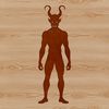 Satanic Halloween Vector Art A dark, gothic illustration of the devil, suitable for Halloween decorations or vector art projects.