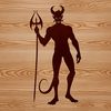Devilish Design: Free Halloween Clip Art Illustrative representation of the devil character in a graphic design style, suitable for Halloween decorations or crafts.