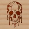 Gothic Dripping Skull Design SVG Gothic-themed dripping skull design in vector format for use with cutting machines and Cricut templates.