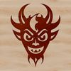 Gothic Devil Portrait A detailed illustration of a horned figure representing the devil in a dark, gothic style.
