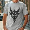 Horned Figure with Wings Illustration A detailed illustration of the devil with horns and wings.