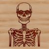 Free Skeleton Clip Art for Graphic Design Projects A simplified illustration of a human skeleton, ideal for clip art and graphic design projects.