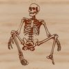 Free Vector Human Skeleton Illustration A sitting human skeleton illustration in vector format.