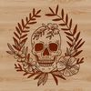 Halloween Decor Clip Art Illustrated skull design for Halloween or horror-themed projects