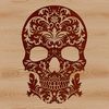 Skull Vector Graphics Design A vector graphics representation of a skull suitable for various applications.
