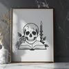Dark Elegance A stylized, gothic-style skull surrounded by dark, mysterious ambiance.