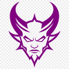 Diabolical SVG Illustration A cartoon illustration of the devil with horns and a pitchfork.