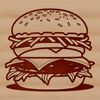 Simple Edible Hamburger Design An editable vector graphic design of a simple hamburger icon, suitable for digital use.