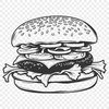 A simple illustration of a hamburger with cheese on top, suitable for web design or digital projects.