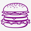 Delicious SVG Hamburger Icon A simple illustration of a classic hamburger with a bun and patty.