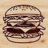 Hamburger Illustration in Vector Format A simple illustration of a classic hamburger with toppings.