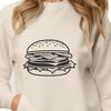 Simple Hamburger Icon Design A minimalist illustration of a classic hamburger with bun and lettuce.
