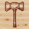 Free Vector Hammer Graphics A close-up illustration of a hammer with detailed lines and curves, suitable for use in vector design and graphic arts.