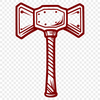 A detailed illustration of a hammer tool with a simple design, suitable for vector art and commercial use.