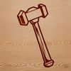 Handheld Tool Icon A detailed illustration of a hammer, ideal for vector art projects and designs.