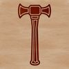 Hammer Illustration A simple, illustrated hammer tool with a handle and head.