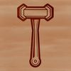 Tool Illustration in Vector Format A detailed illustration of a hammer, suitable for vector art and cutting machine designs.