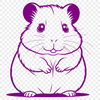 Hamster Wheel Clip Art Illustration A cute hamster sitting on a wheel, designed as a vector graphic.