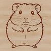 Cute Cartoon Hamster SVG Clip Art A digital illustration of a cute hamster in a cartoon style.