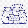A cute cartoon hamster illustration in vector format.