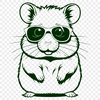 Furry Hamster Cartoon Icon A cartoon-style illustration of a furry brown hamster with a cute expression.