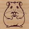 Cute Cartoon Rodent Illustration A cartoon illustration of a small rodent, often kept as a household pet.