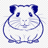 Cute Hamster Illustration in a Cage A cartoon illustration of a hamster in a cage.