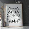 Hamster Vector Graphic Design A small, furry hamster illustration suitable for various digital design projects.