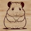 Vector Hamster Design for Creative Projects Hamster animal illustration in vector format for graphic design.