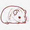 SVG image of a small rodent, commonly kept as a pet.