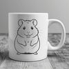 A simple illustration of a small furry animal, typically kept as a pet.