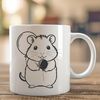 Cute Hamster Vector Graphic Design A cute, small mammal with a rounded body and short legs.