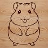 Cuteness Overload - SVG Hamster Icon A small, cute hamster sitting in a wheel, suitable for use as vector art or clip art.