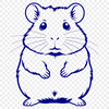Hamster Icon Illustration A small, furry hamster standing on its hind legs in a circular motion.