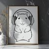 Cuteness in a Cage Vector Image SVG vector illustration of a hamster in a cage, suitable for various design uses.