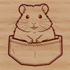 Cute Hamster Design Vector Graphics A small, furry mammal with a distinctive appearance, often kept as a pet and popular in cartoon illustrations.