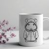 Adorable Cartoon Hamster Wears Sweater A cartoon illustration of a hamster wearing a hooded sweater.