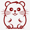 Unique Hamster Printable Image DXF - Free Download