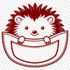 Prickly yet elegant animal silhouette. Hedgehog animal silhouette with intricate details suitable for vector design.